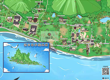 刘公岛手绘地图